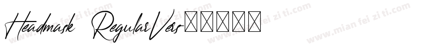 Headmask RegularVers字体转换